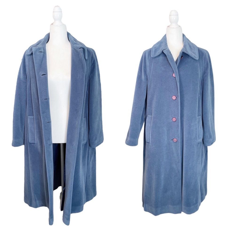 Vintage Lorendale by Bromleigh Long Blue Overcoat ILGWU